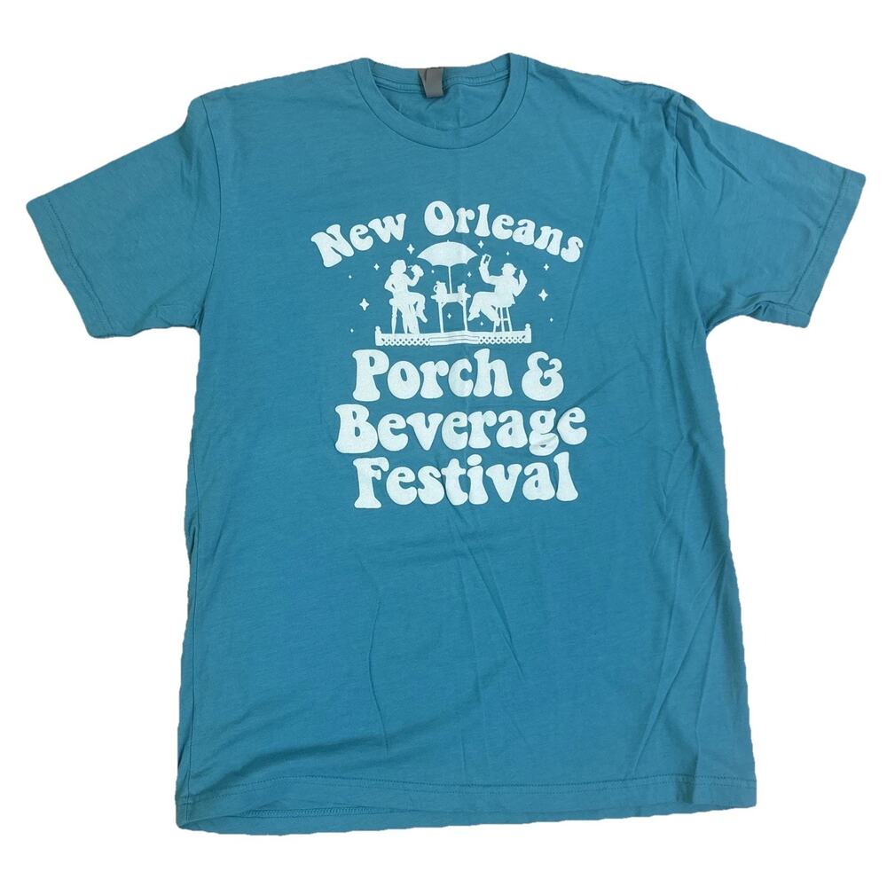 Dirty Coast New Orleans Porch And Beverage Festival Mardi Gras 2021 Shirt Size M
